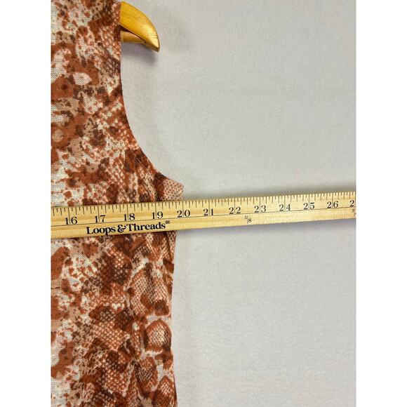 Woman's G By Giuliana Sleeveless Snake Prink Hacci Knit Duster Size Small Boho - Picture 9 of 9